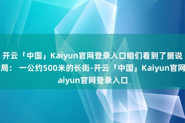 开云「中国」Kaiyun官网登录入口咱们看到了据说中的大时局： 一公约500米的长街-开云「中国」Kaiyun官网登录入口