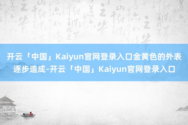 开云「中国」Kaiyun官网登录入口金黄色的外表逐步造成-开云「中国」Kaiyun官网登录入口