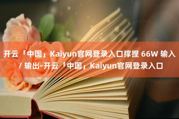 开云「中国」Kaiyun官网登录入口撑捏 66W 输入 / 输出-开云「中国」Kaiyun官网登录入口