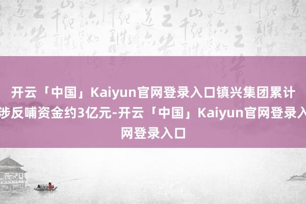 开云「中国」Kaiyun官网登录入口镇兴集团累计干涉反哺资金约3亿元-开云「中国」Kaiyun官网登录入口