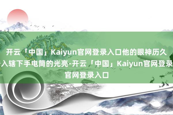 开云「中国」Kaiyun官网登录入口他的眼神历久奉陪入辖下手电筒的光亮-开云「中国」Kaiyun官网登录入口