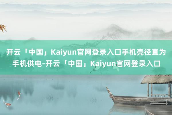 开云「中国」Kaiyun官网登录入口手机壳径直为手机供电-开云「中国」Kaiyun官网登录入口